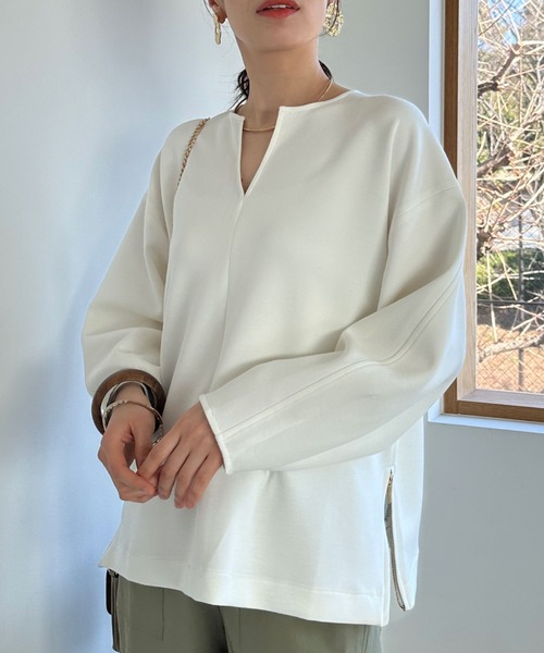 「DOUX ARCHIVES」 長袖カットソー FREE オフホワイト レディース_画像7