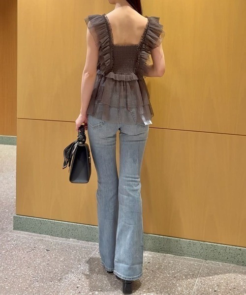 【タグ付き新品】Levi`s×SNIDEL別注ハイライズブーツカットデニムパンツ SNIDEL（スナイデル） ジーンズ デニム デニムパンツ 「SNIDEL/Levi'sR
