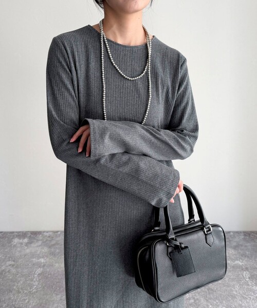 「fredy emue」 長袖ワンピース 38 ブラック レディース_画像8