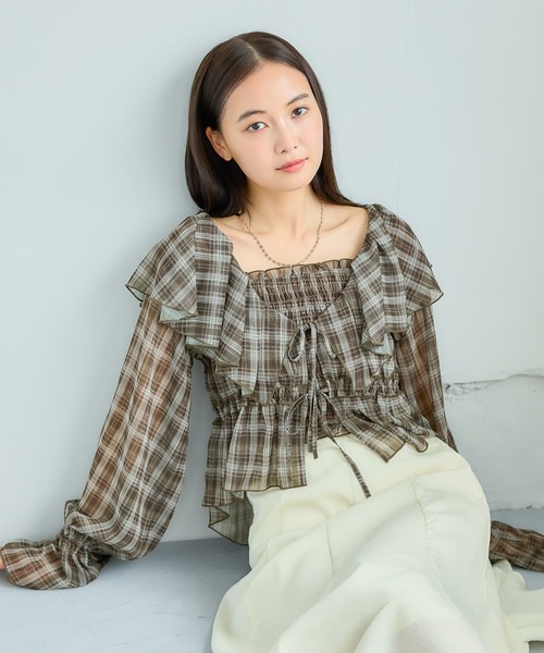mysty woman（ミスティウーマン） ブラウス シャツ 「新色入荷