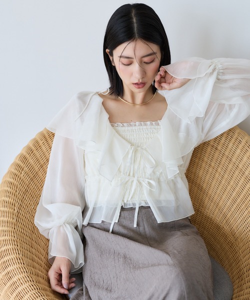mysty woman（ミスティウーマン） ブラウス シャツ 「新色入荷