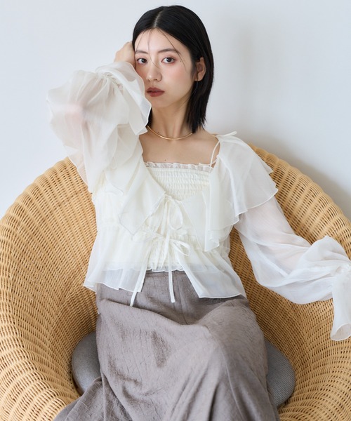 mysty woman（ミスティウーマン） ブラウス シャツ 「新色入荷