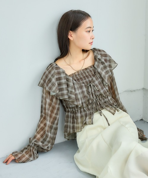 mysty woman（ミスティウーマン） ブラウス シャツ 「新色入荷