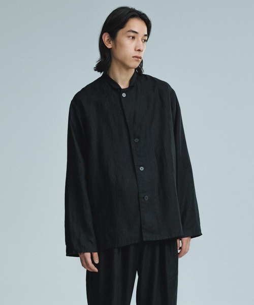 ADAM ET ROPE リネンストレッチシャツジャケット ADAM ET ROPÉ FEMME(アダム エ ロペ ファム) / リネンストレッチシャツ