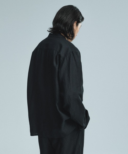 ADAM ET ROPE リネンストレッチシャツジャケット ADAM ET ROPE'（アダムエロペ）の「リネンストレッチシャツジャケット