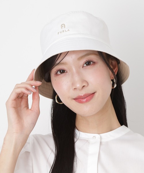 FURLA（フルラ） 帽子 ハット リバーシブル UV 洗える ロゴ バケハ