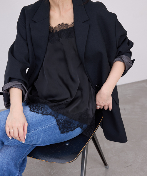 SLOBE IENA（スローブイエナ） キャミソール 「追加」サテンレース