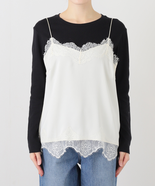 SLOBE IENA（スローブイエナ） キャミソール 「追加」サテンレース