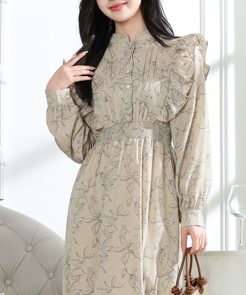 「Lace Ladies」 長袖ワンピース S アイボリー レディース_画像3