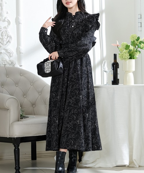 「Lace Ladies」 長袖ワンピース S アイボリー レディース_画像7