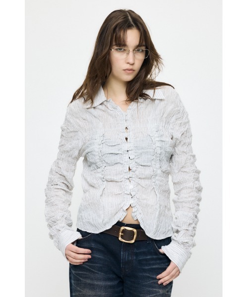 MOUSSY（マウジー） ブラウス シャツ 「26年SS新作」BUTTON UP
