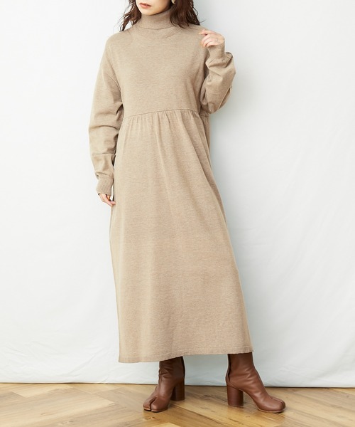 「AZUL ENCANTO」 ニットワンピース FREE ベージュ レディース_画像4