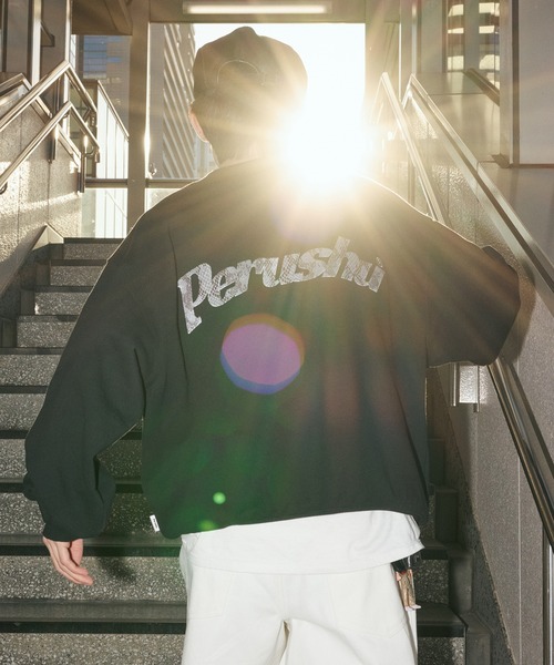 Perushu トレーナー スウェット Perushu embroidered logo clue sweat