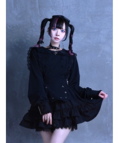 アミリージュ　ワンピース Amilige（アミリージュ） ワンピース セーラーワンピース＋レース