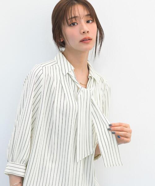 grove（グローブ） uvカット ブラウス シャツ 高評価！「貴島明日香