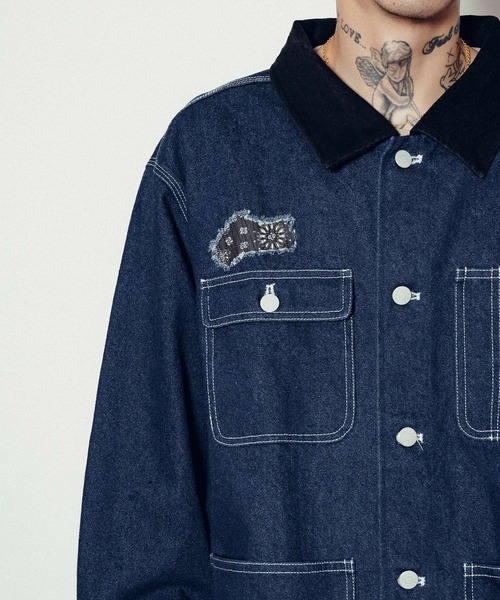 「Subciety」 カバーオール X-LARGE ブラック メンズ_4