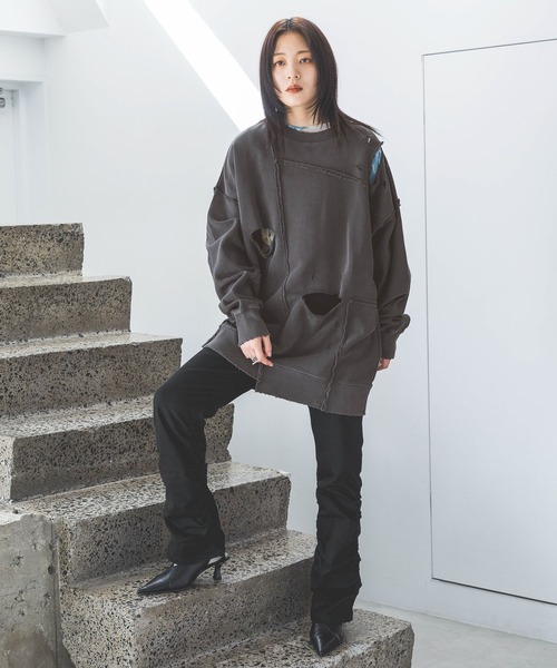 「JEANASIS」 長袖カットソー FREE ベージュ系その他 レディース_画像2