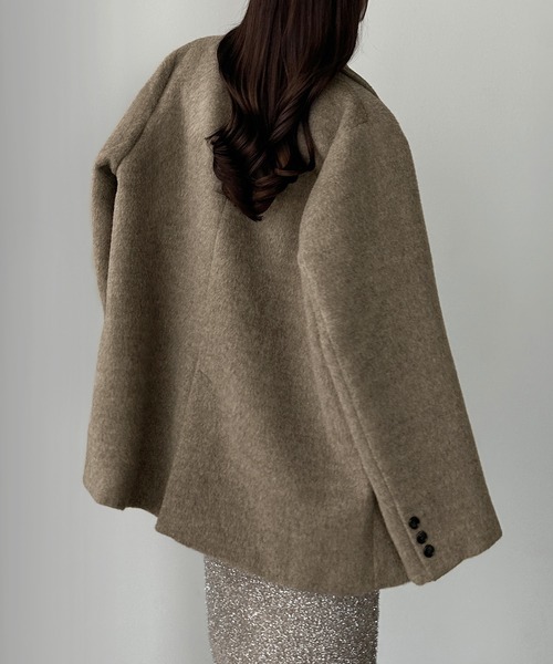 「Louere」 ジャケット MEDIUM モカ レディースの画像