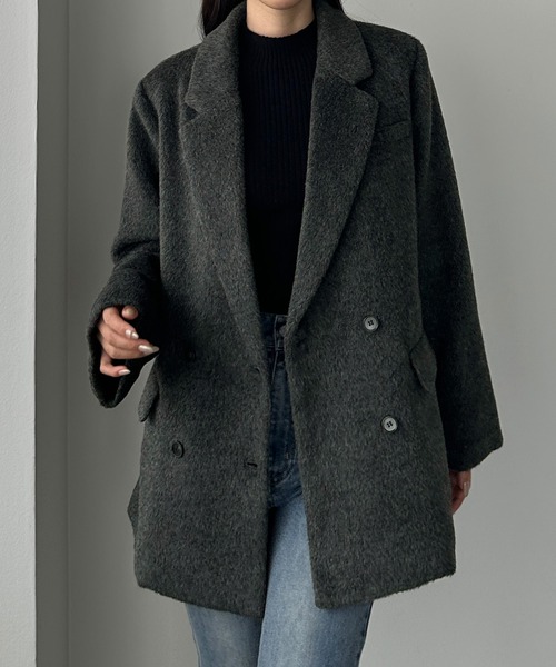 「Louere」 ジャケット MEDIUM モカ レディースの画像