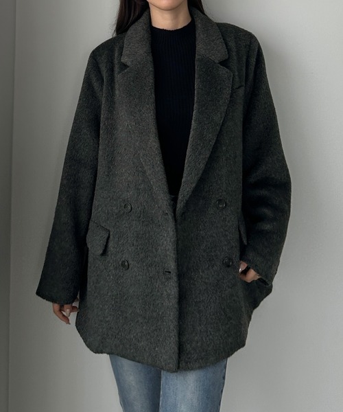 「Louere」 ジャケット MEDIUM モカ レディースの画像