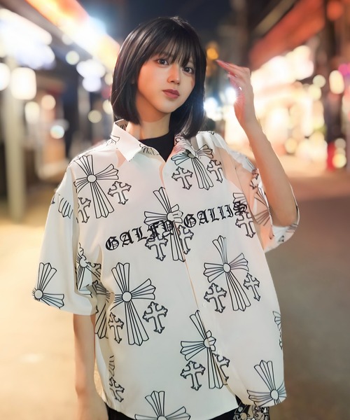 GALFY（ガルフィー） シャツ GA×GALFY-別注十字架わんわん柄シャツ