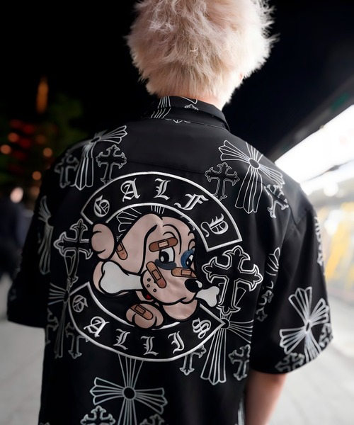 GALFY（ガルフィー） シャツ GA×GALFY-別注十字架わんわん柄シャツ