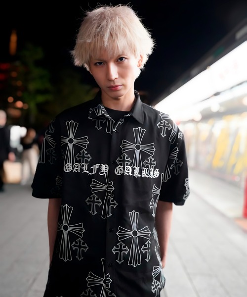 GALFY（ガルフィー） シャツ GA×GALFY-別注十字架わんわん柄シャツ