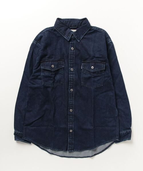 「Levi's」 「Levi’s Silver Tab」長袖シャツ M ダークインディゴブルー メンズ_画像2