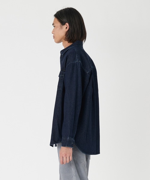 「Levi's」 「Levi’s Silver Tab」長袖シャツ M ダークインディゴブルー メンズ_画像3
