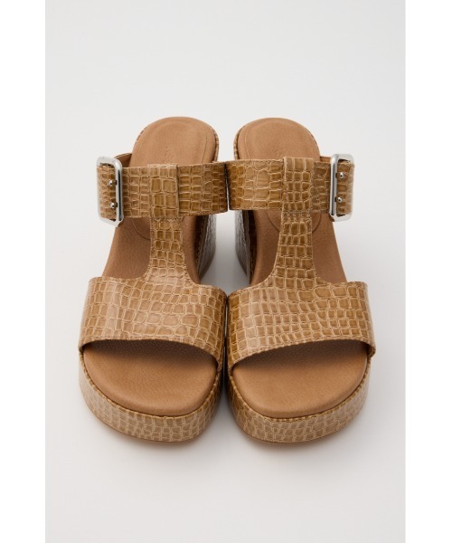 サンダル CROCO CHUNKY HEEL サンダル レディースの画像