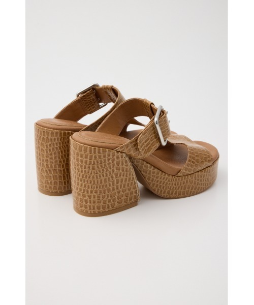 サンダル CROCO CHUNKY HEEL サンダル レディースの画像