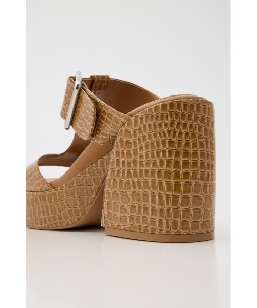 サンダル CROCO CHUNKY HEEL サンダル レディースの画像