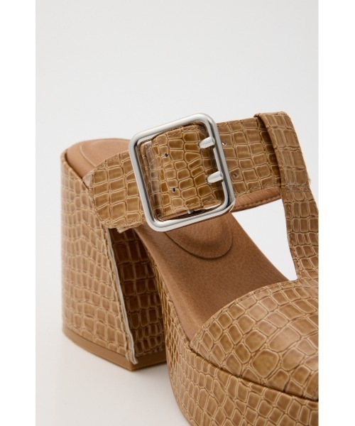 サンダル CROCO CHUNKY HEEL サンダル レディースの画像