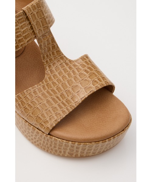 サンダル CROCO CHUNKY HEEL サンダル レディースの画像