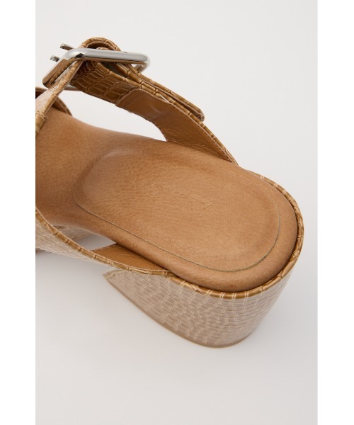 サンダル CROCO CHUNKY HEEL サンダル レディースの画像