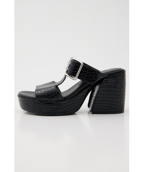 サンダル CROCO CHUNKY HEEL サンダル レディースの画像