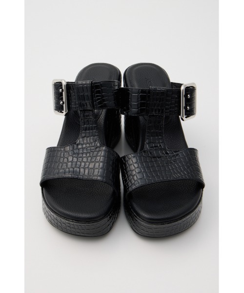 サンダル CROCO CHUNKY HEEL サンダル レディースの画像
