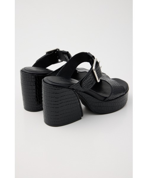 サンダル CROCO CHUNKY HEEL サンダル レディースの画像