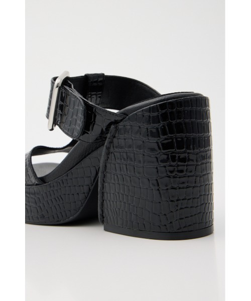 サンダル CROCO CHUNKY HEEL サンダル レディースの画像