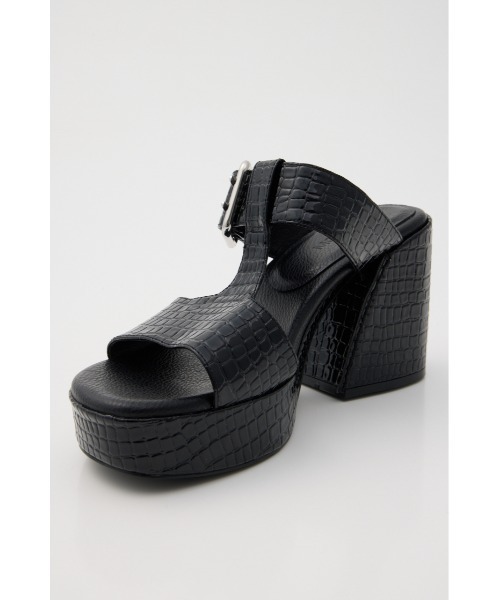 サンダル CROCO CHUNKY HEEL サンダル レディースの画像