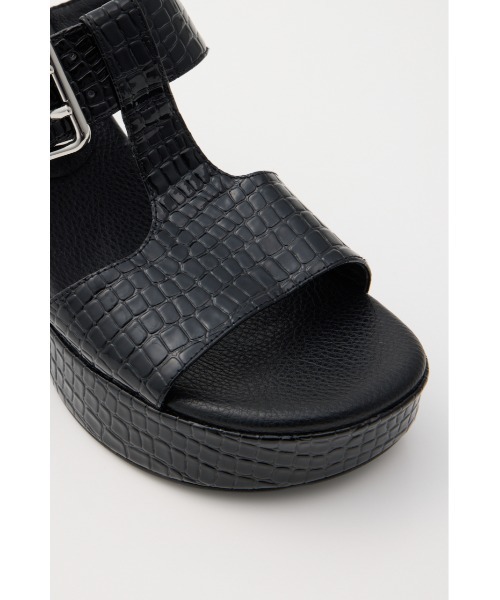 サンダル CROCO CHUNKY HEEL サンダル レディースの画像