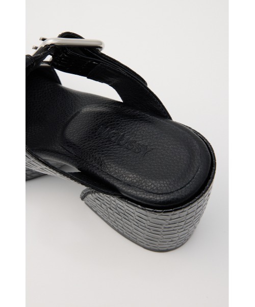 サンダル CROCO CHUNKY HEEL サンダル レディースの画像