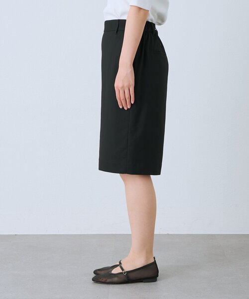 ハーフパンツ パンツ 予約「接触冷感/抗ピリング性/シワになりにくい/手洗い可」リネンライクハーフパンツ レディースの画像
