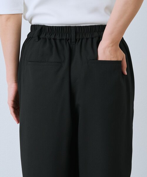 ハーフパンツ パンツ 予約「接触冷感/抗ピリング性/シワになりにくい/手洗い可」リネンライクハーフパンツ レディースの画像