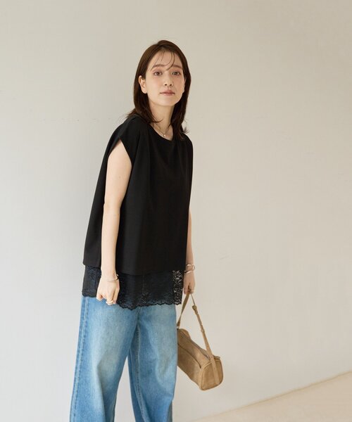tシャツ 半袖 「Noka」後ろレーススリットTシャツ レディース | Discoat | 13