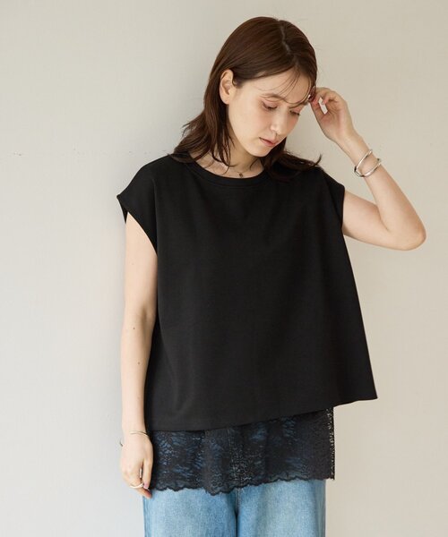tシャツ 半袖 「Noka」後ろレーススリットTシャツ レディース | Discoat | 15