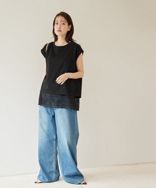 tシャツ 半袖 「Noka」後ろレーススリットTシャツ レディース | Discoat | 16