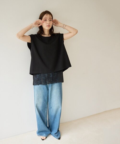 tシャツ 半袖 「Noka」後ろレーススリットTシャツ レディース | Discoat | 19
