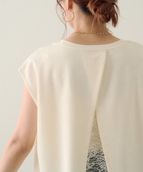 tシャツ 半袖 「Noka」後ろレーススリットTシャツ レディース | Discoat | 21