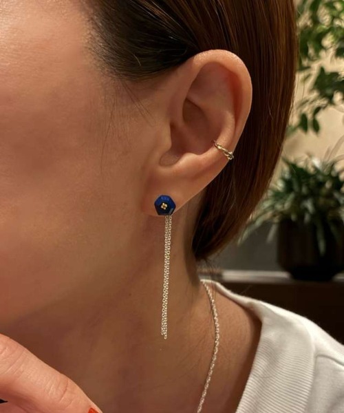 agete（アガット） ピアス K10ラピスラズリピアス レディース